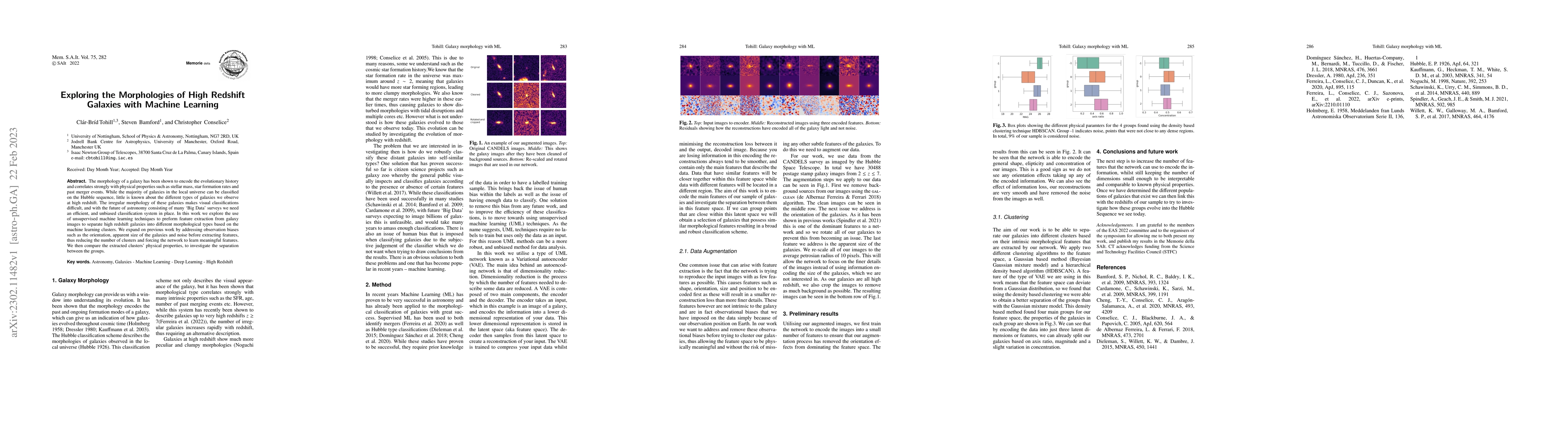 Thumbnail for Exploring the Morphologies of High Redshift Galaxies with Machine
  Learning