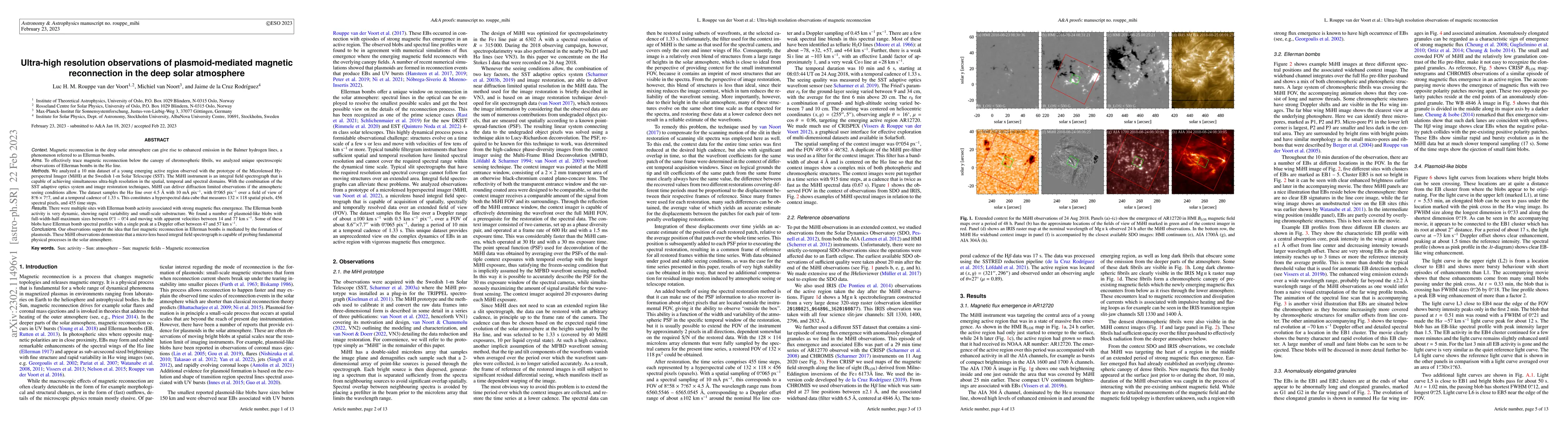 Thumbnail for Ultra-high resolution observations of plasmoid-mediated magnetic
  reconnection in the deep solar atmosphere