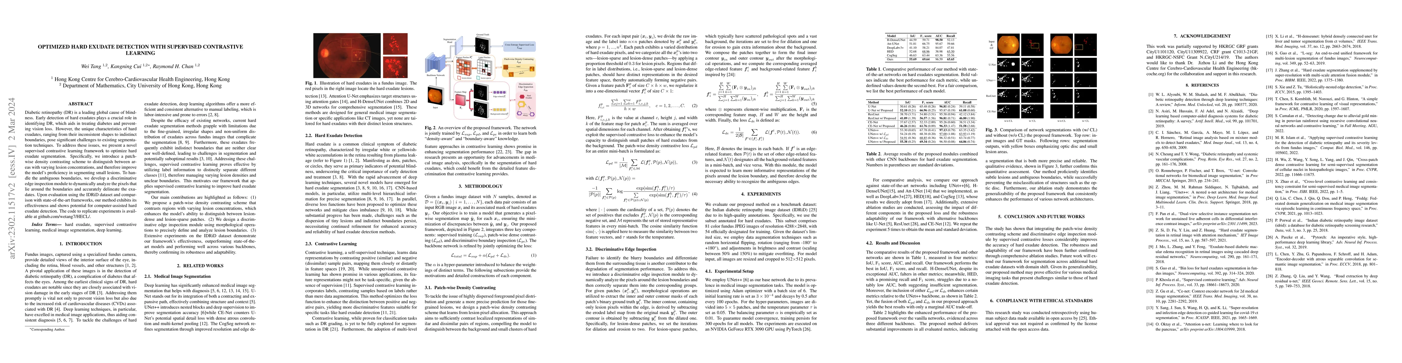 Thumbnail for A Global and Patch-wise Contrastive Loss for Accurate Automated Exudate
  Detection