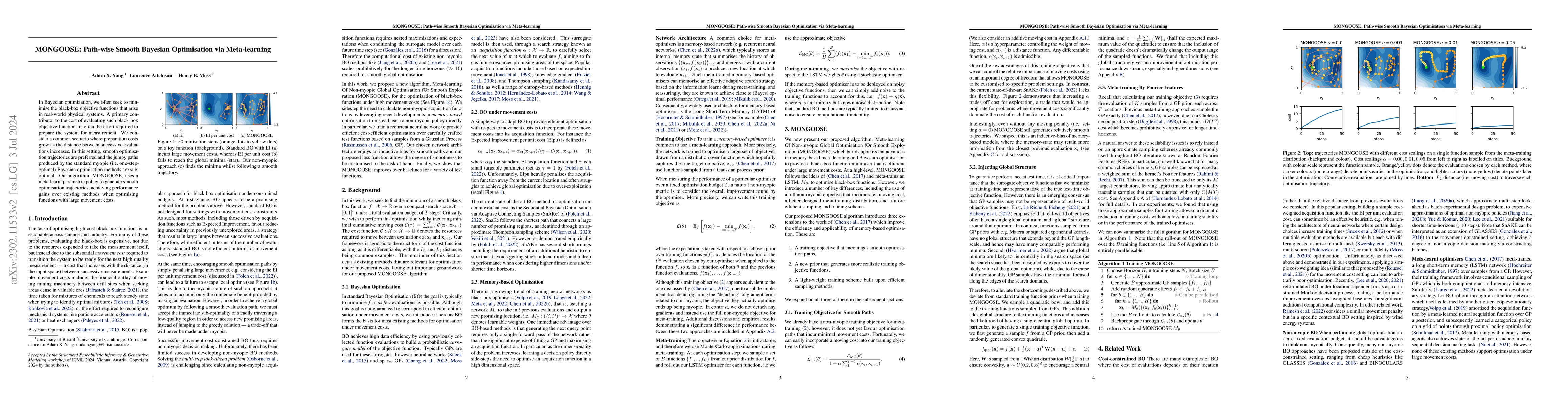 Thumbnail for MONGOOSE: Path-wise Smooth Bayesian Optimisation via Meta-learning