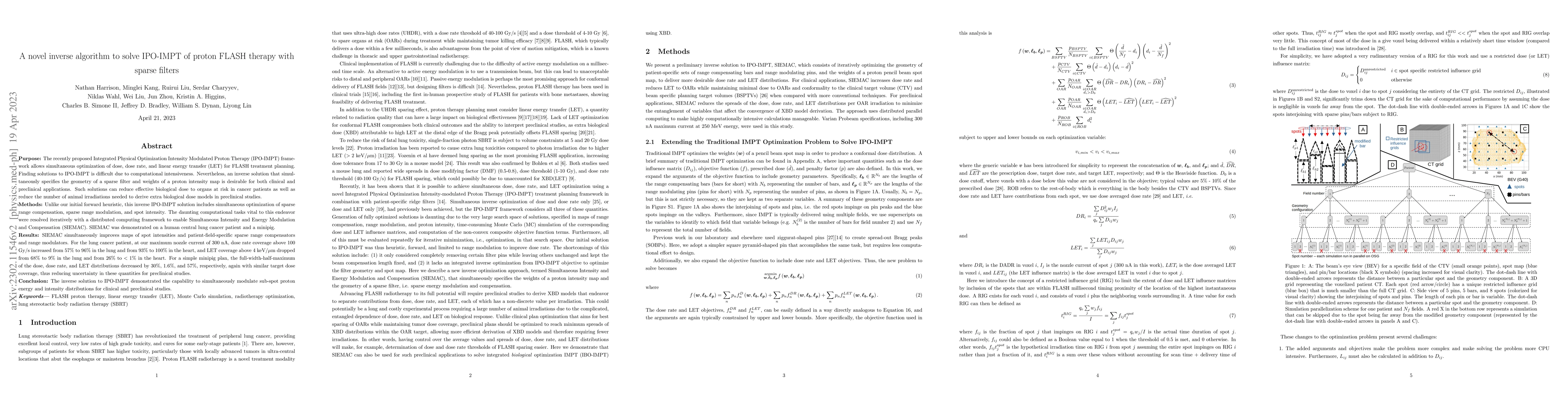 Thumbnail for A novel inverse algorithm to solve IPO-IMPT of proton FLASH therapy with
  sparse filters