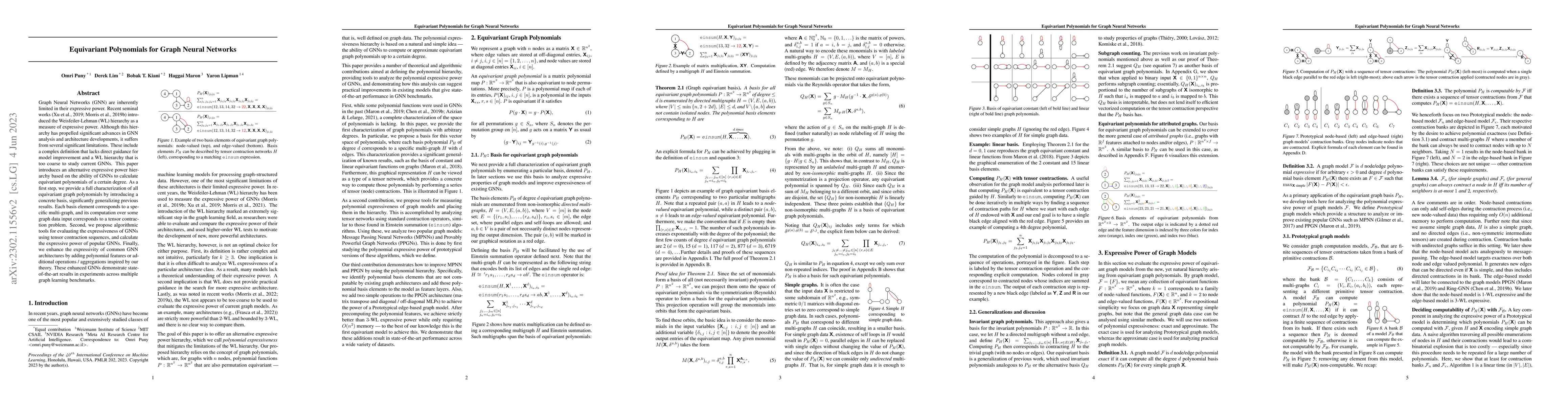 Thumbnail for Equivariant Polynomials for Graph Neural Networks