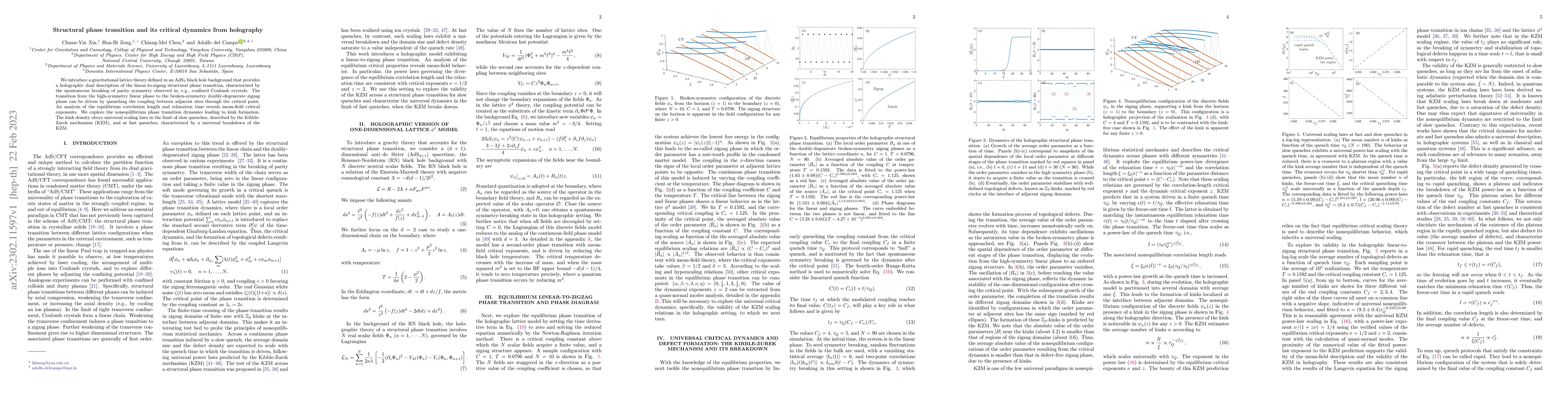 Thumbnail for Structural phase transition and its critical dynamics from holography
