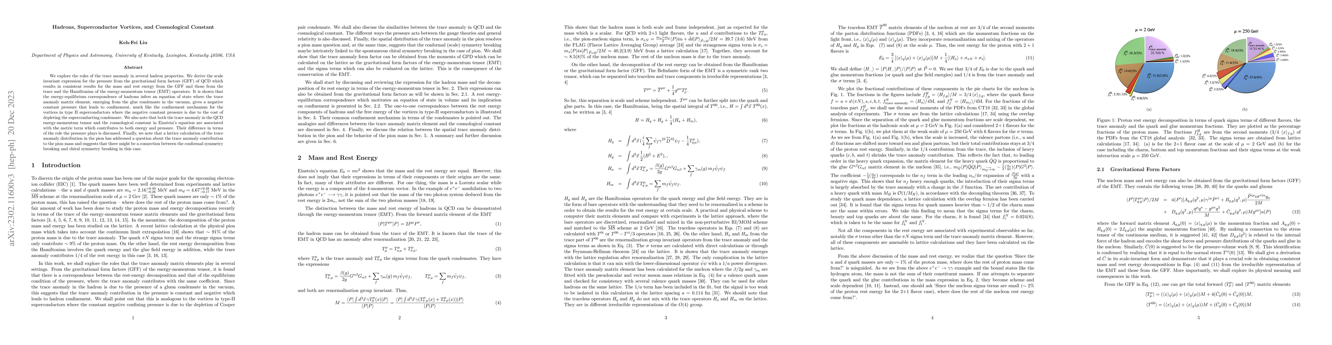 Thumbnail for Hadrons, Superconductor Vortices, and Cosmological Constant