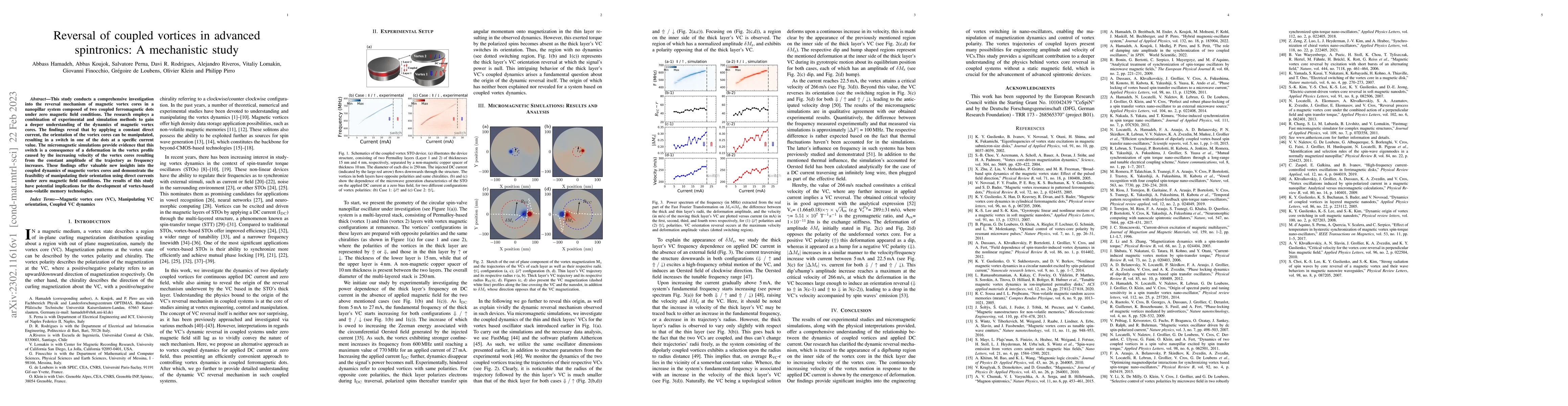 Thumbnail for Reversal of coupled vortices in advanced spintronics: A mechanistic
  study