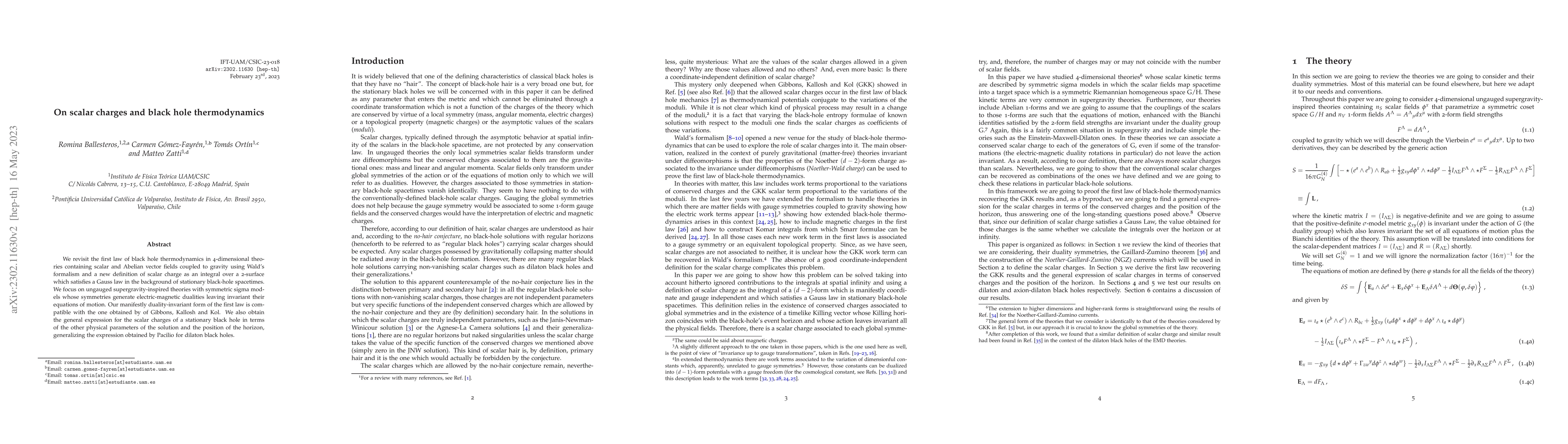 Thumbnail for On scalar charges and black-hole thermodynamics