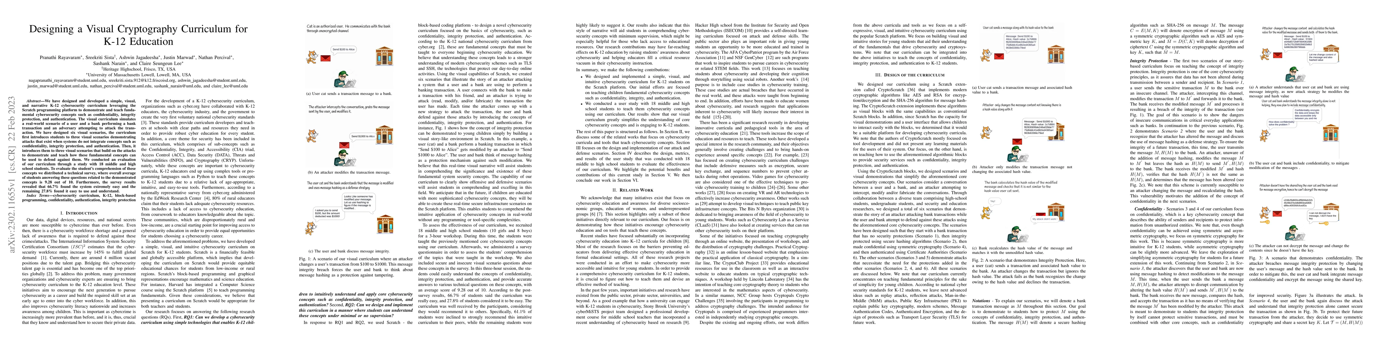 Thumbnail for Designing a Visual Cryptography Curriculum for K-12 Education
