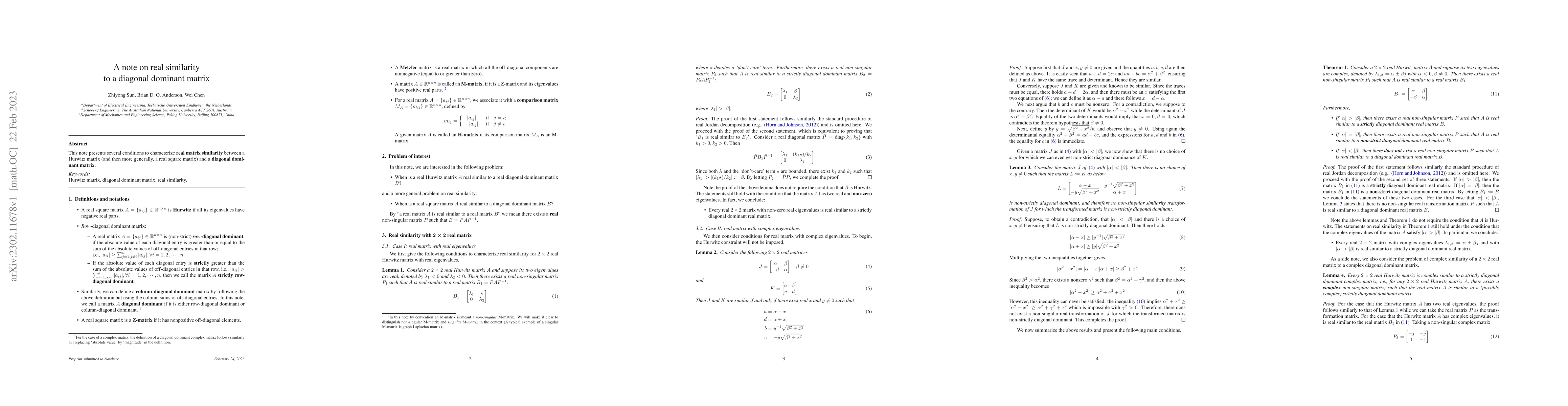 Thumbnail for A note on real similarity to a diagonal dominant matrix