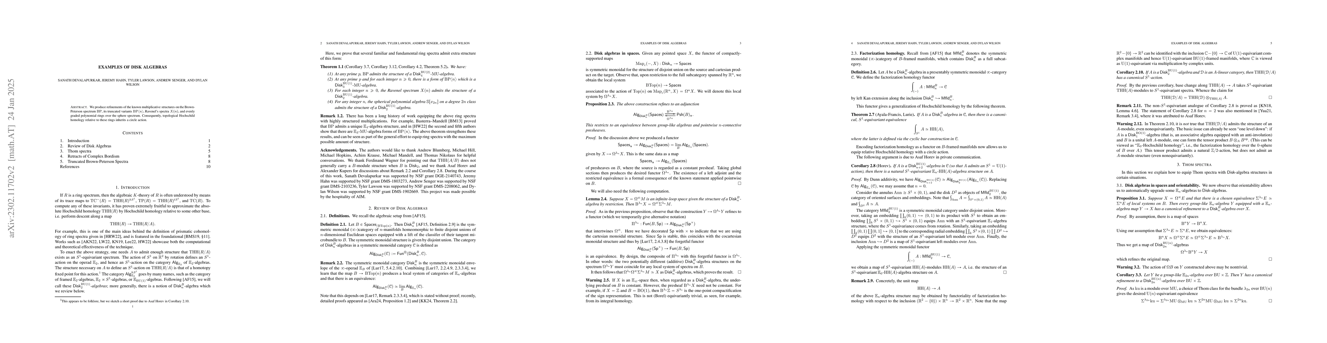 Thumbnail for Examples of disk algebras