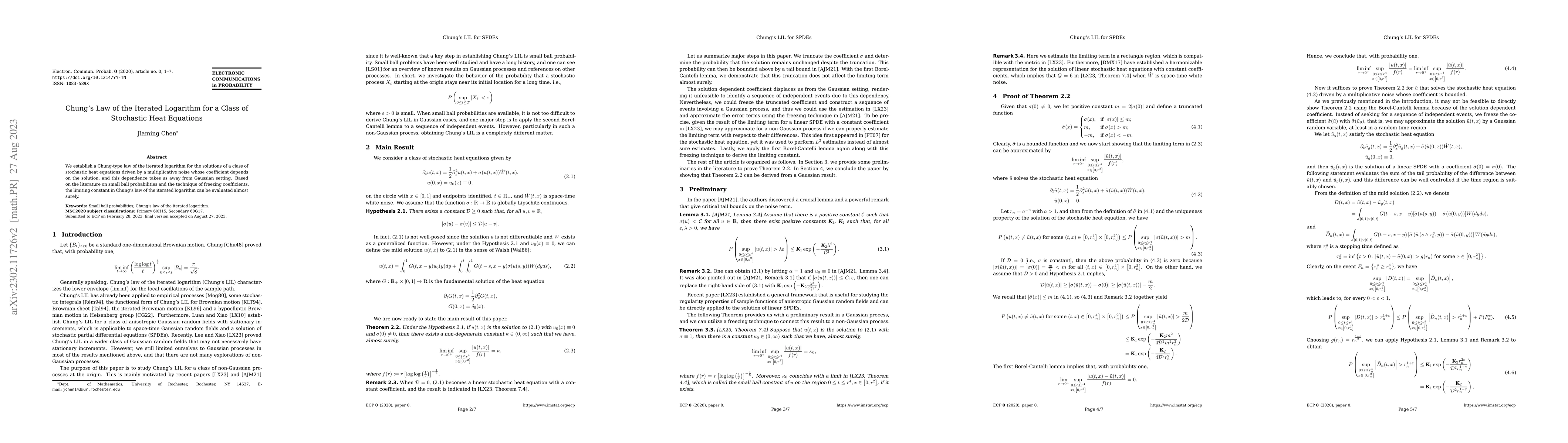 Thumbnail for Chung's Law of the Iterated Logarithm for a Class of Stochastic Heat
  Equations