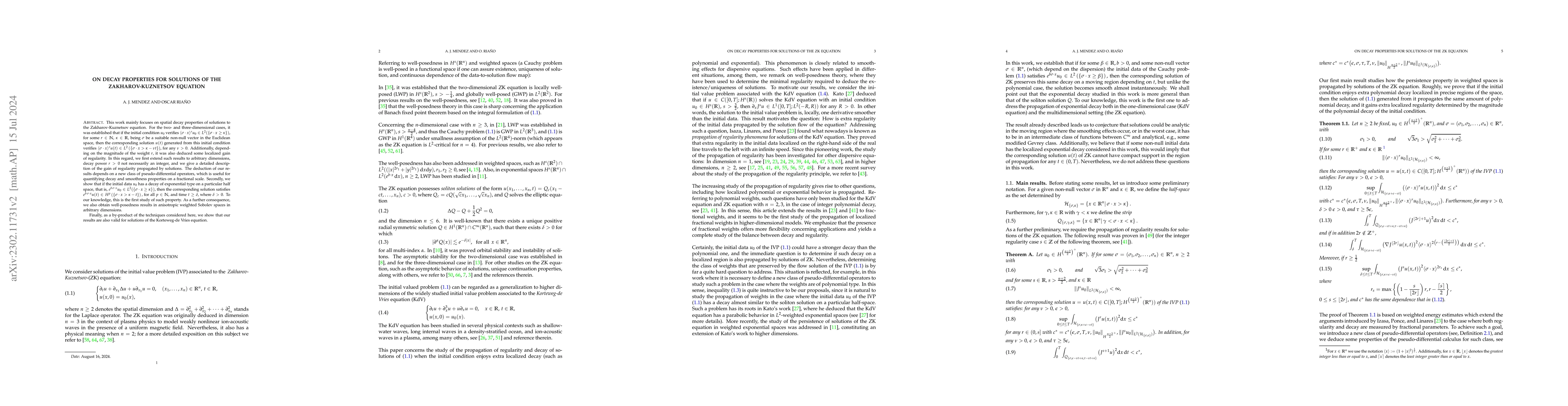 Thumbnail for On decay properties for solutions of the Zakharov-Kuznetsov equation