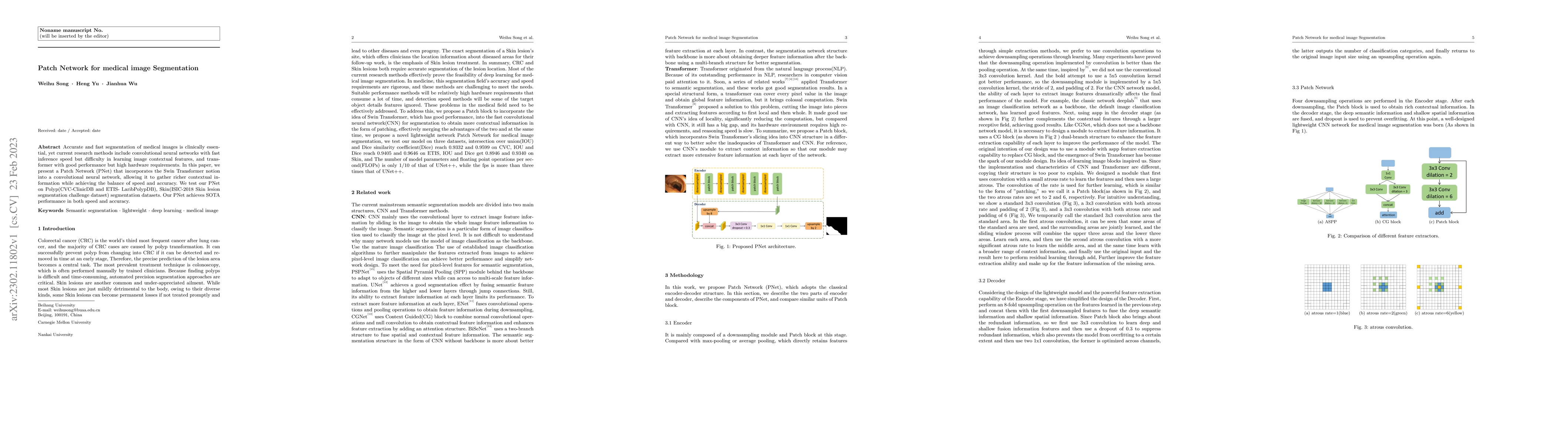 Thumbnail for Patch Network for medical image Segmentation