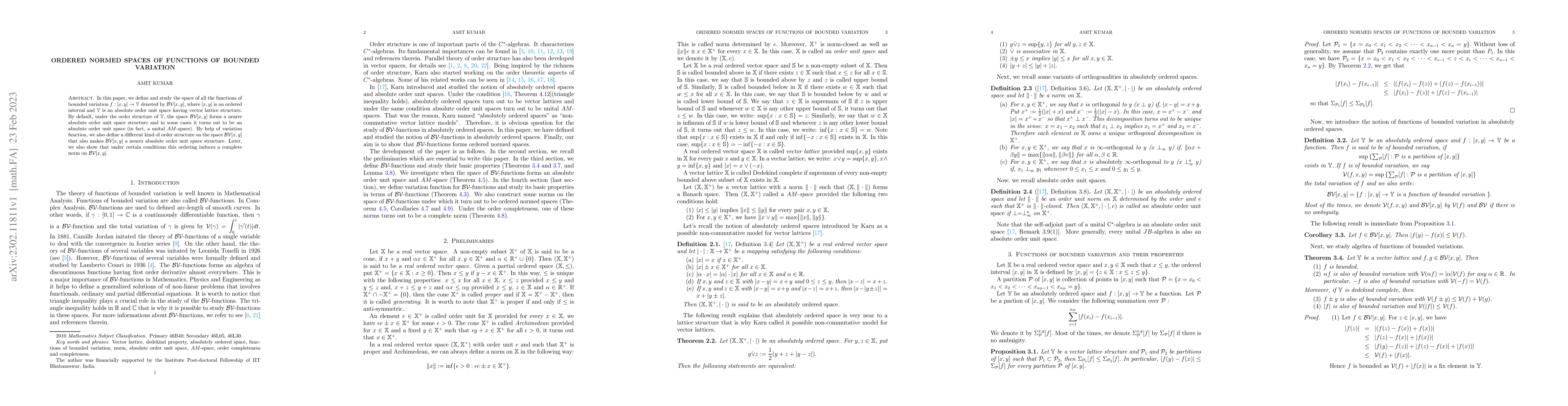 Thumbnail for Ordered normed spaces of functions of bounded variation