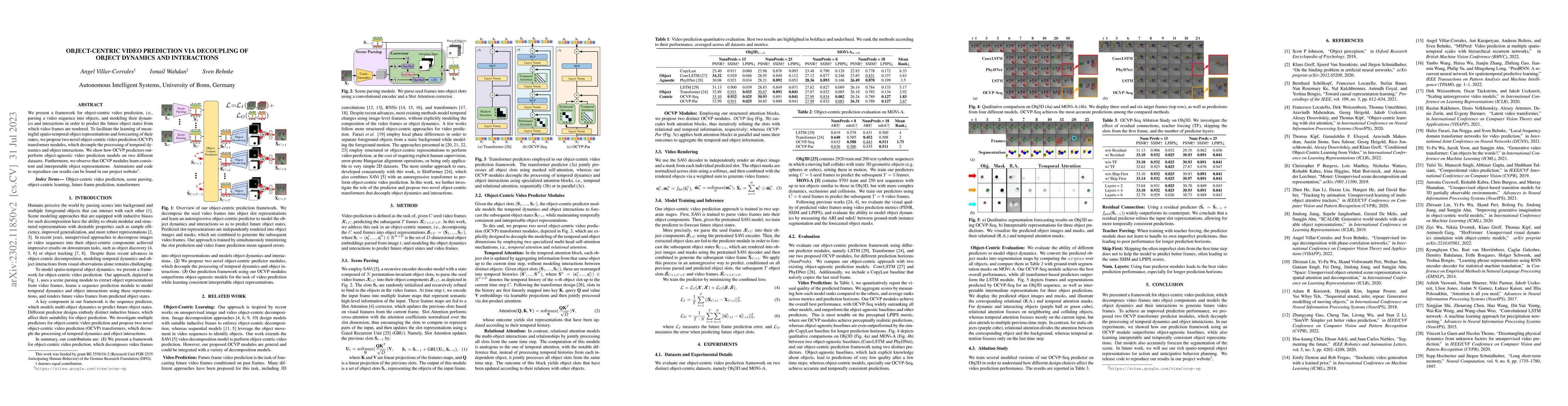 Thumbnail for Object-Centric Video Prediction via Decoupling of Object Dynamics and
  Interactions