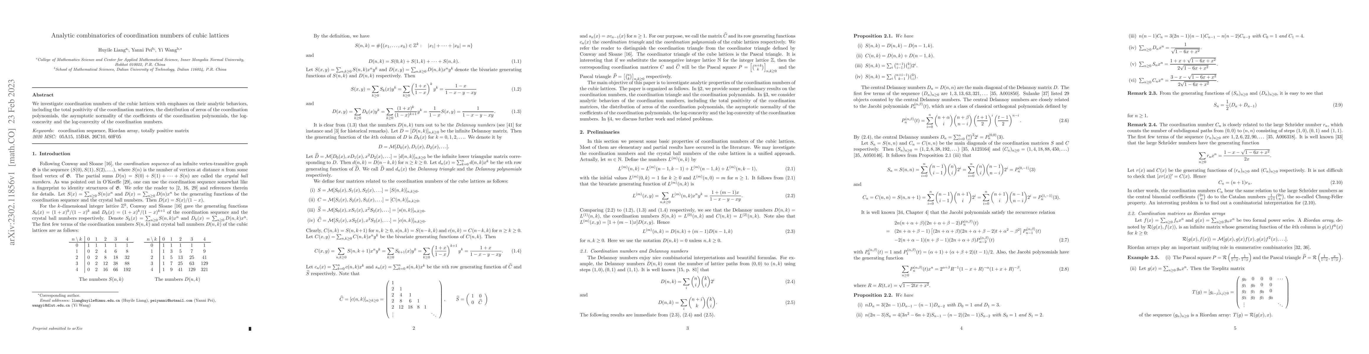 Thumbnail for Analytic combinatorics of coordination numbers of cubic lattices
