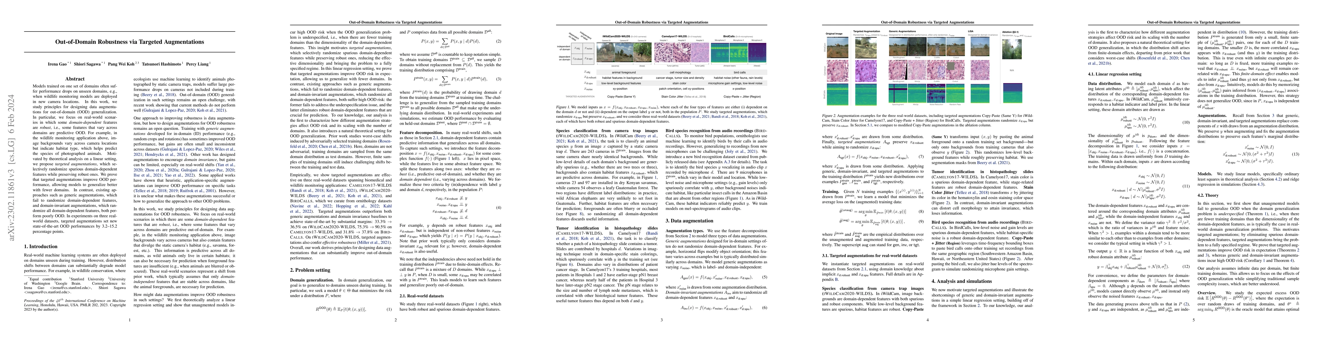 Thumbnail for Out-of-Domain Robustness via Targeted Augmentations