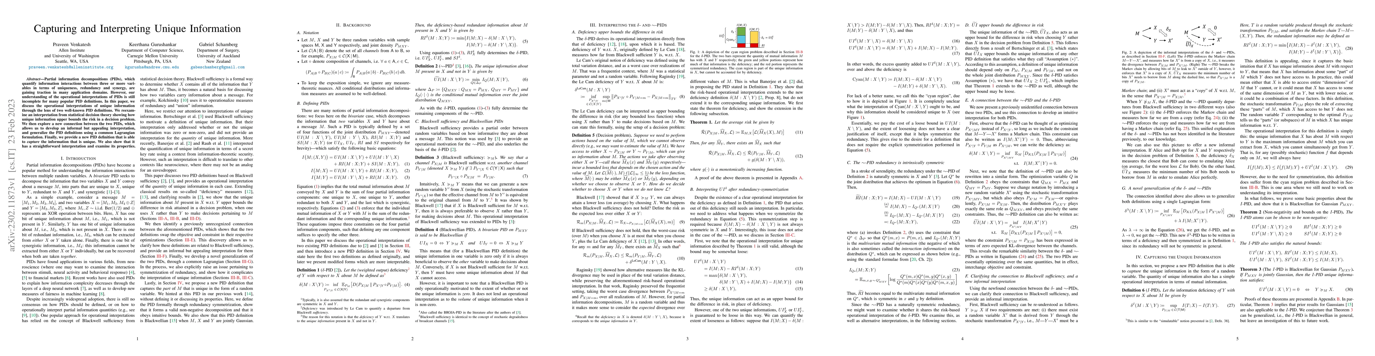 Thumbnail for Capturing and Interpreting Unique Information
