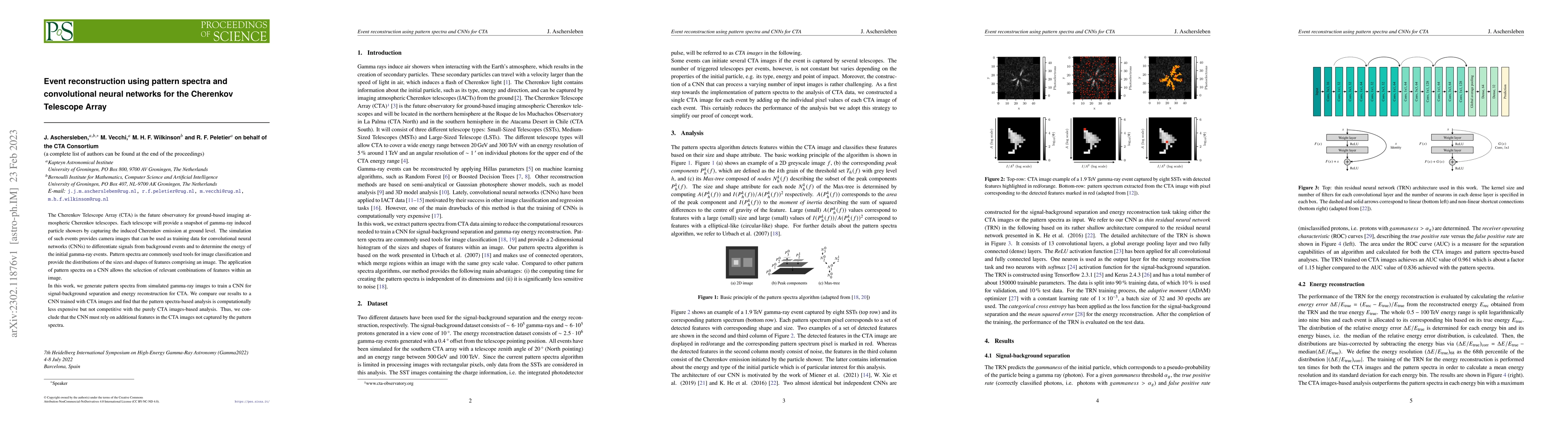 Thumbnail for Event reconstruction using pattern spectra and convolutional neural
  networks for the Cherenkov Telescope Array