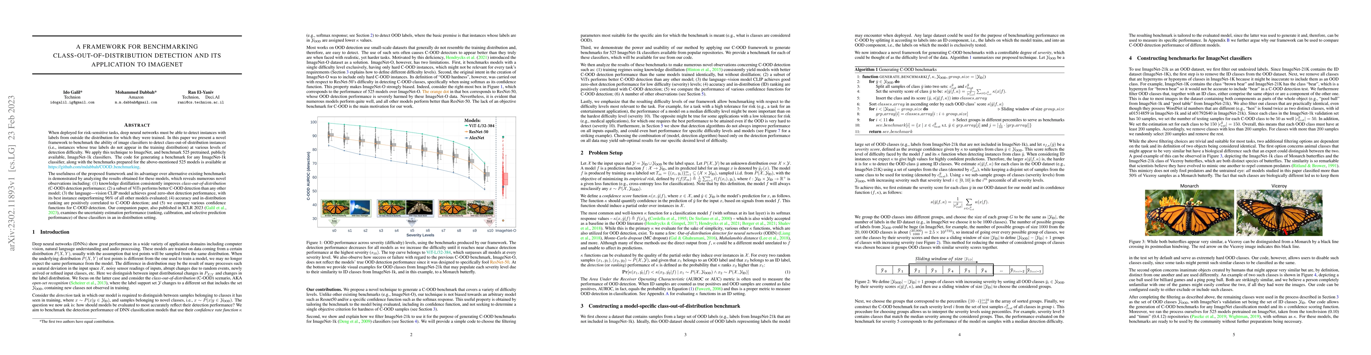 Thumbnail for A framework for benchmarking class-out-of-distribution detection and its
  application to ImageNet