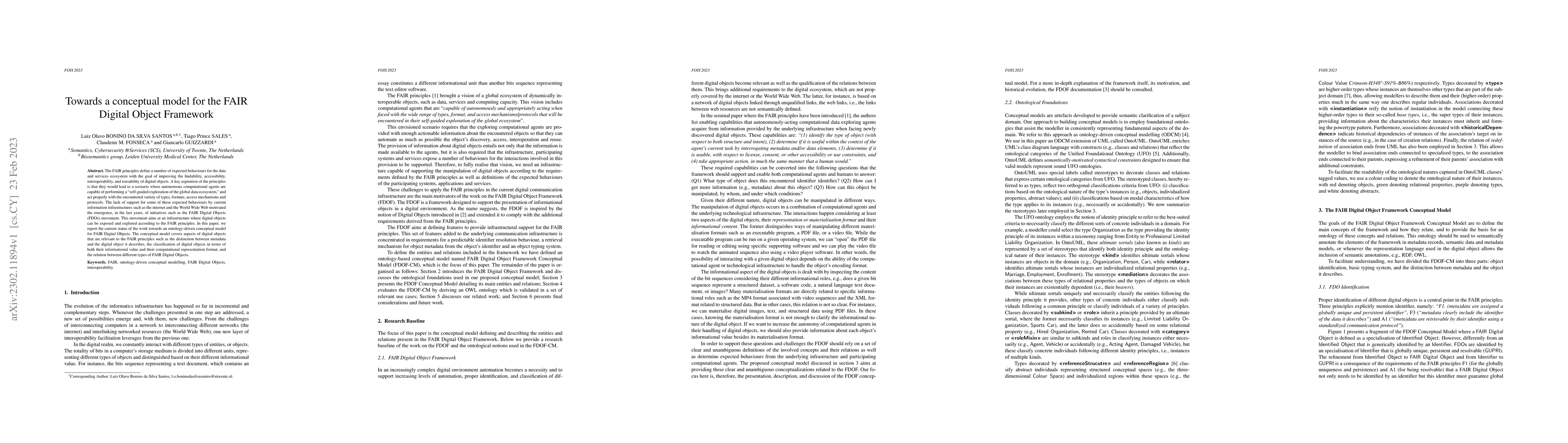 Thumbnail for Towards a conceptual model for the FAIR Digital Object Framework