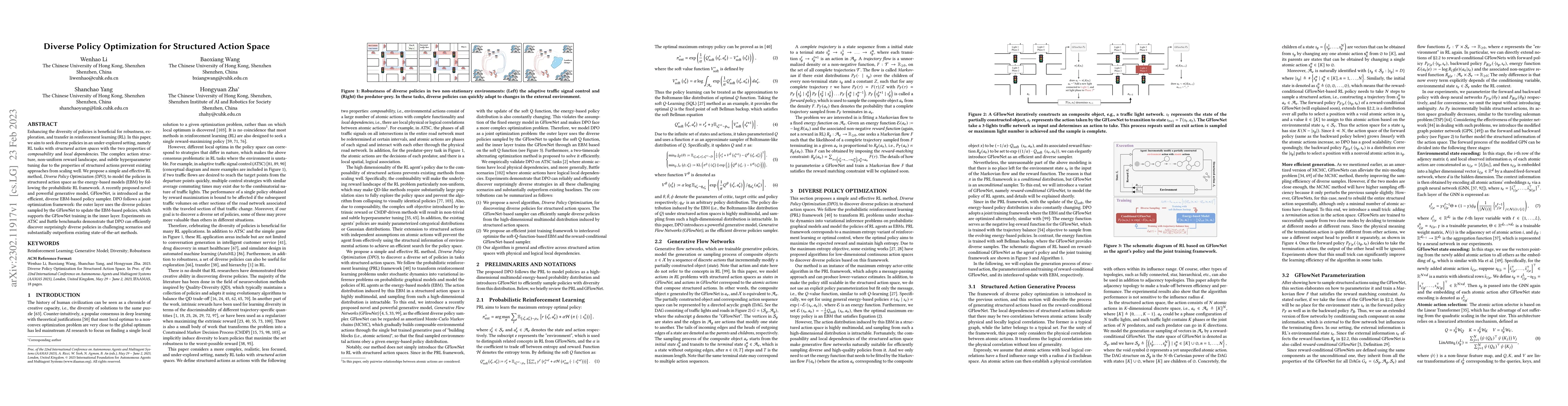 Thumbnail for Diverse Policy Optimization for Structured Action Space