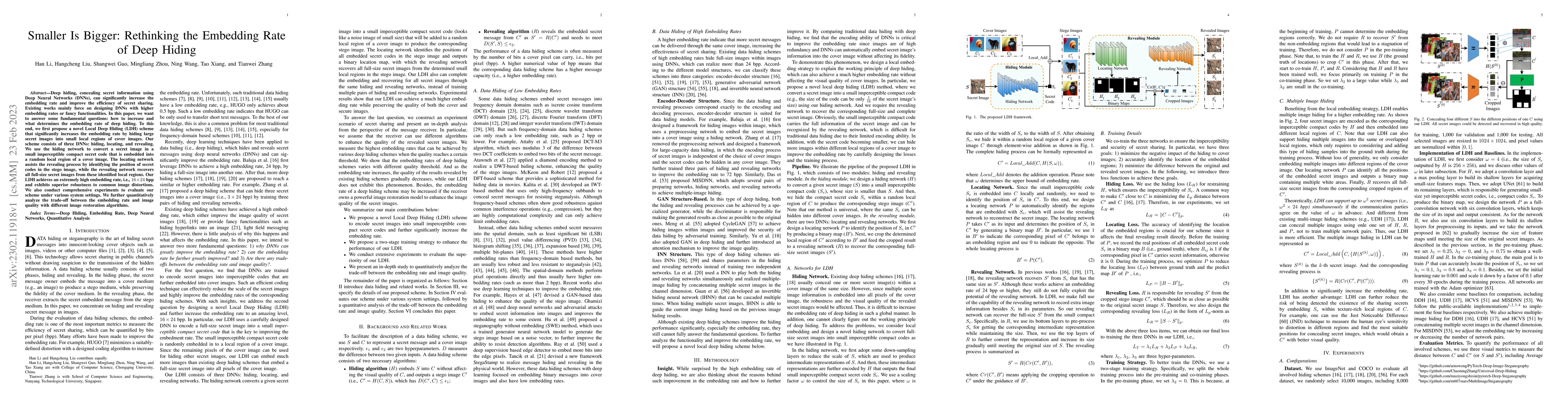 Thumbnail for Smaller Is Bigger: Rethinking the Embedding Rate of Deep Hiding