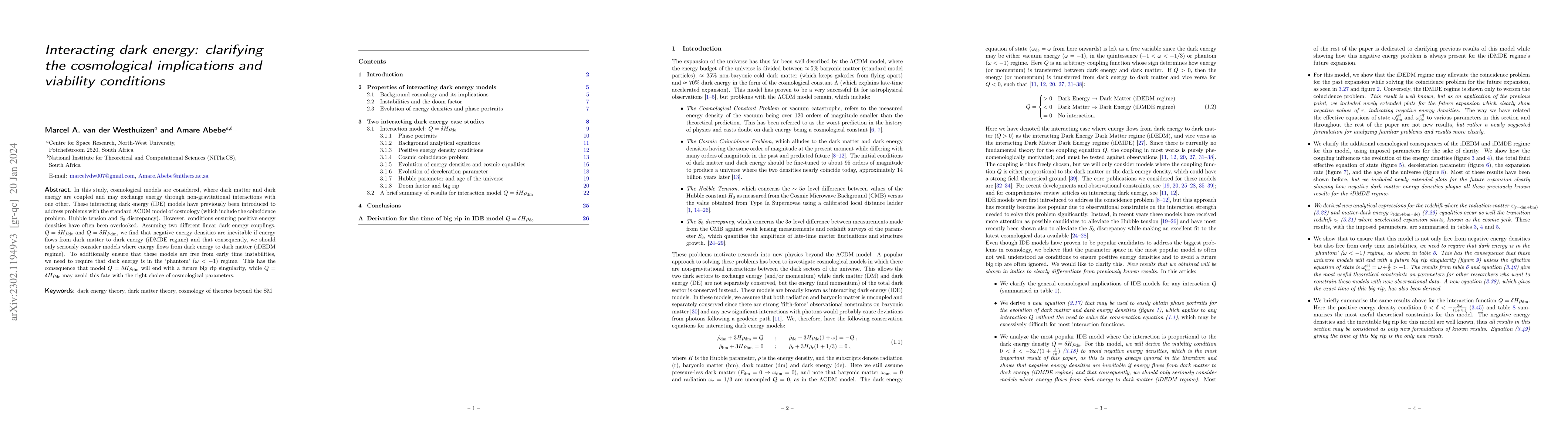 Thumbnail for Interacting dark energy: clarifying the cosmological implications and
  viability conditions