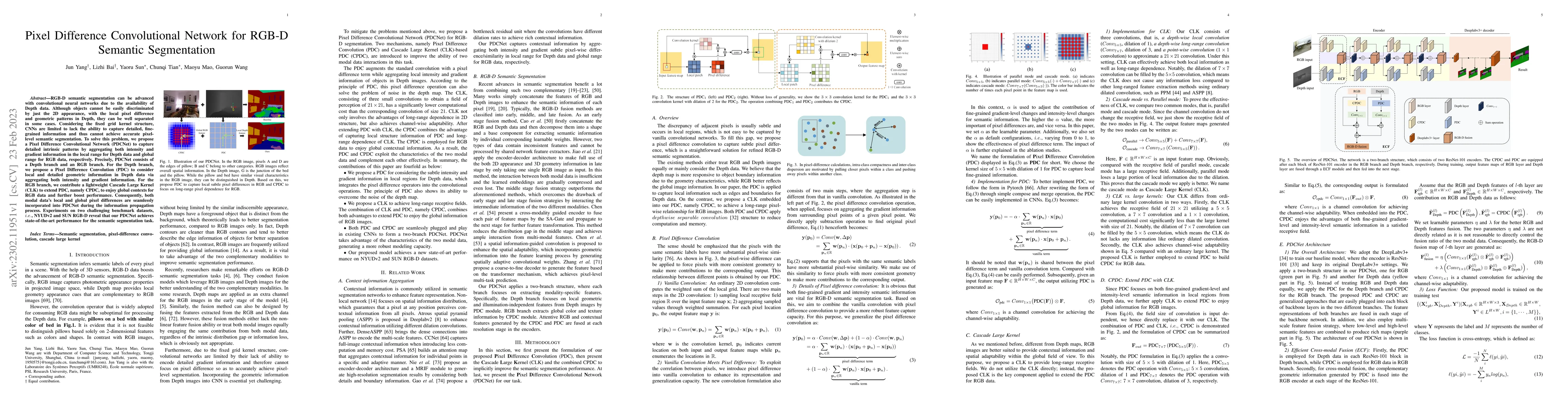 Thumbnail for Pixel Difference Convolutional Network for RGB-D Semantic Segmentation