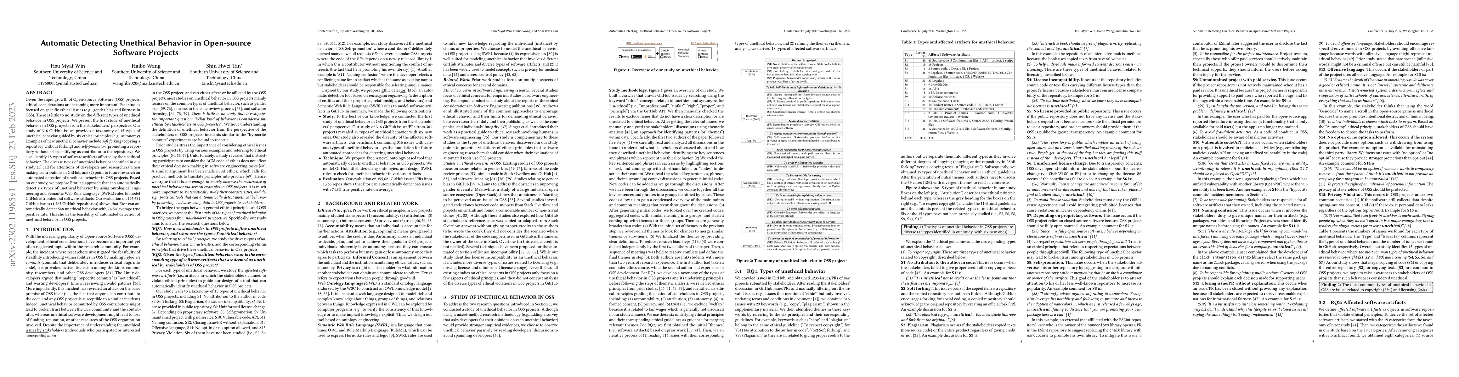 Thumbnail for Automatic Detecting Unethical Behavior in Open-source Software Projects