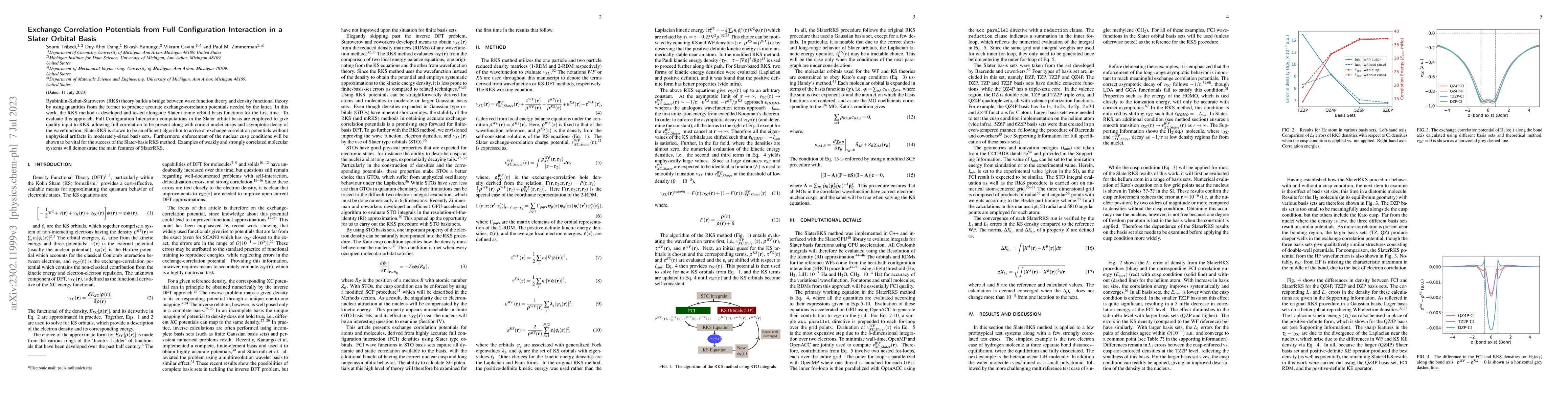 Thumbnail for Exchange Correlation Potentials from Full Configuration Interaction in a
  Slater Orbital Basis