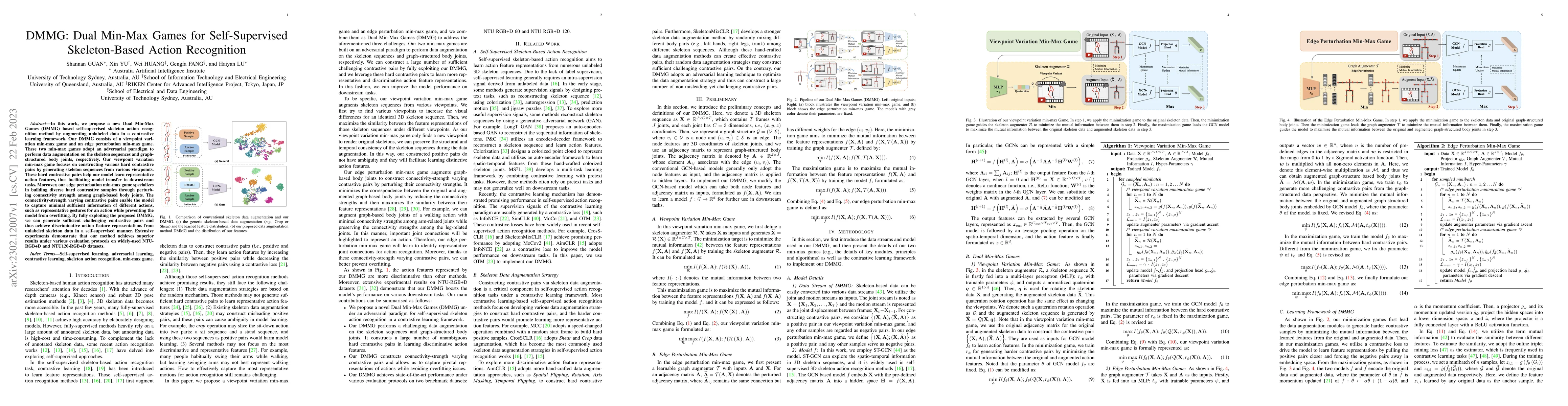 Thumbnail for DMMG: Dual Min-Max Games for Self-Supervised Skeleton-Based Action
  Recognition