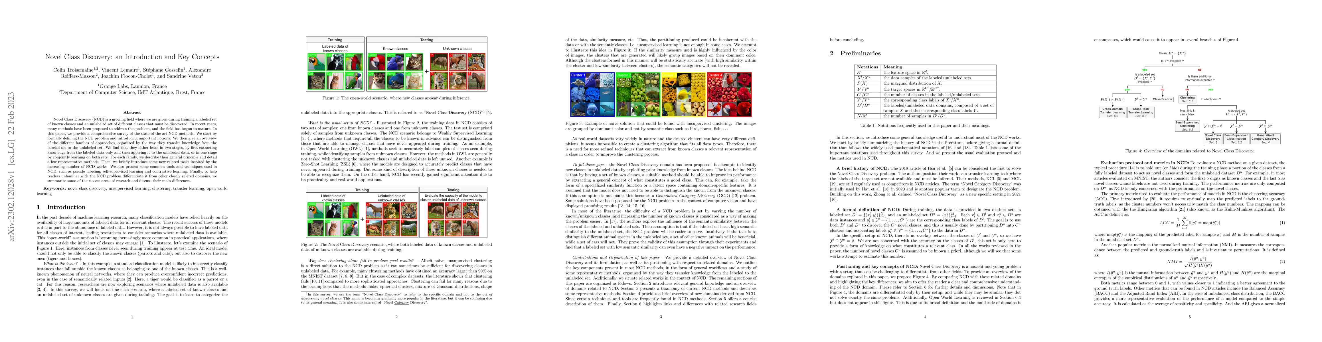 Thumbnail for Novel Class Discovery: an Introduction and Key Concepts