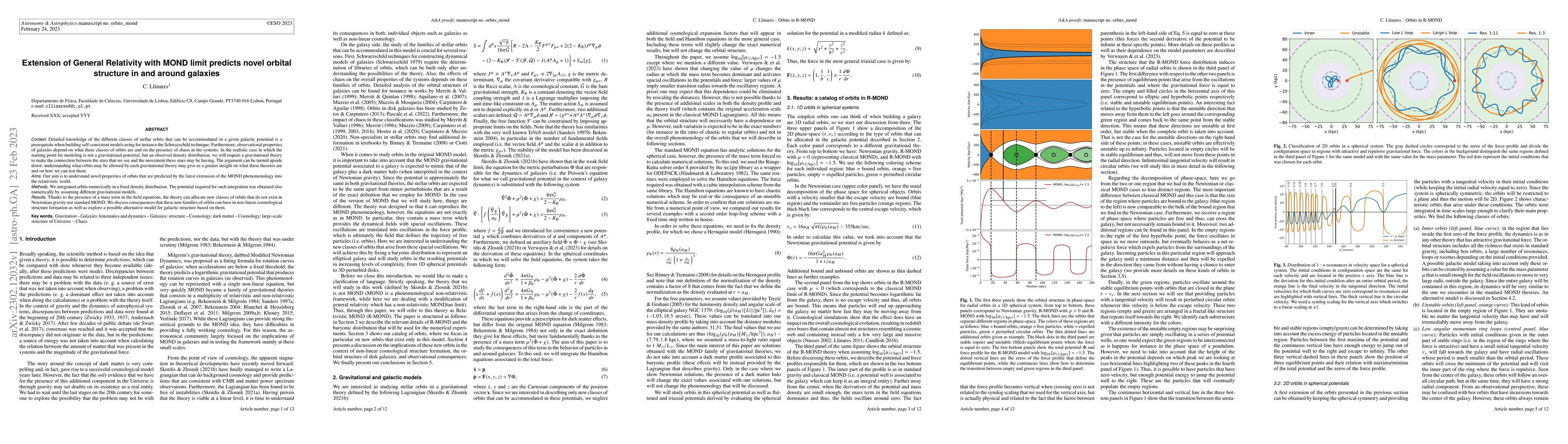Thumbnail for Extension of General Relativity with MOND limit predicts novel orbital
  structure in and around galaxies