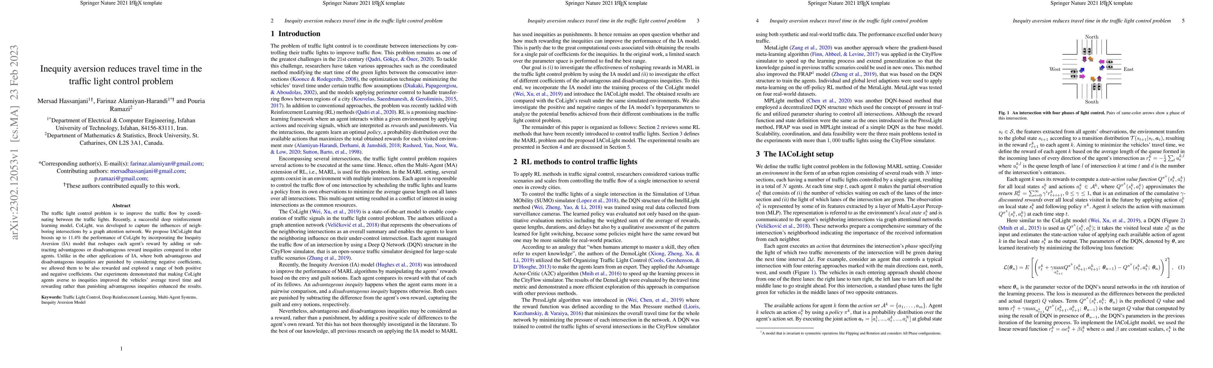 Thumbnail for Inequity aversion reduces travel time in the traffic light control
  problem