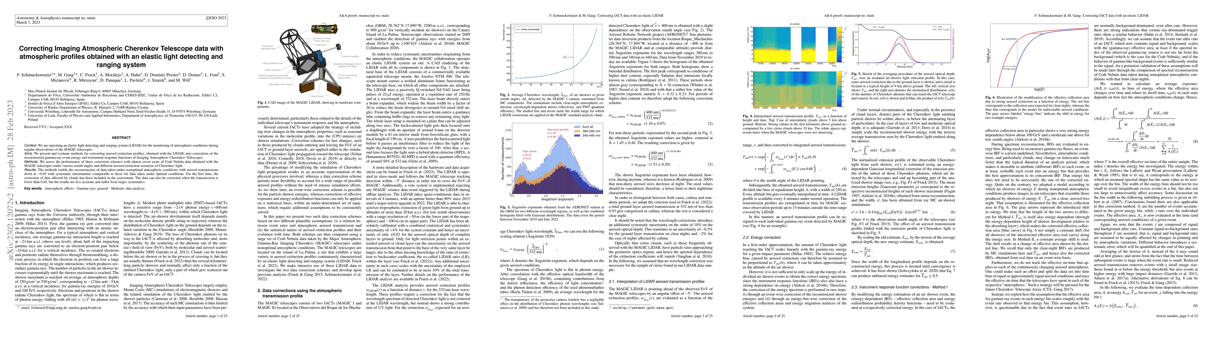 Thumbnail for Correcting Imaging Atmospheric Cherenkov Telescope data with atmospheric
  profiles obtained with an elastic light detecting and ranging system