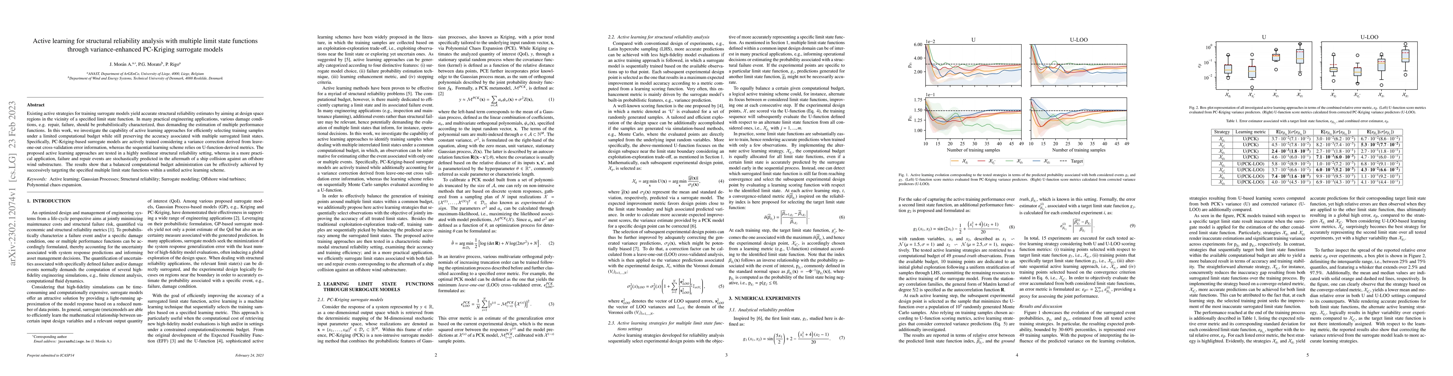 Thumbnail for Active learning for structural reliability analysis with multiple limit
  state functions through variance-enhanced PC-Kriging surrogate models