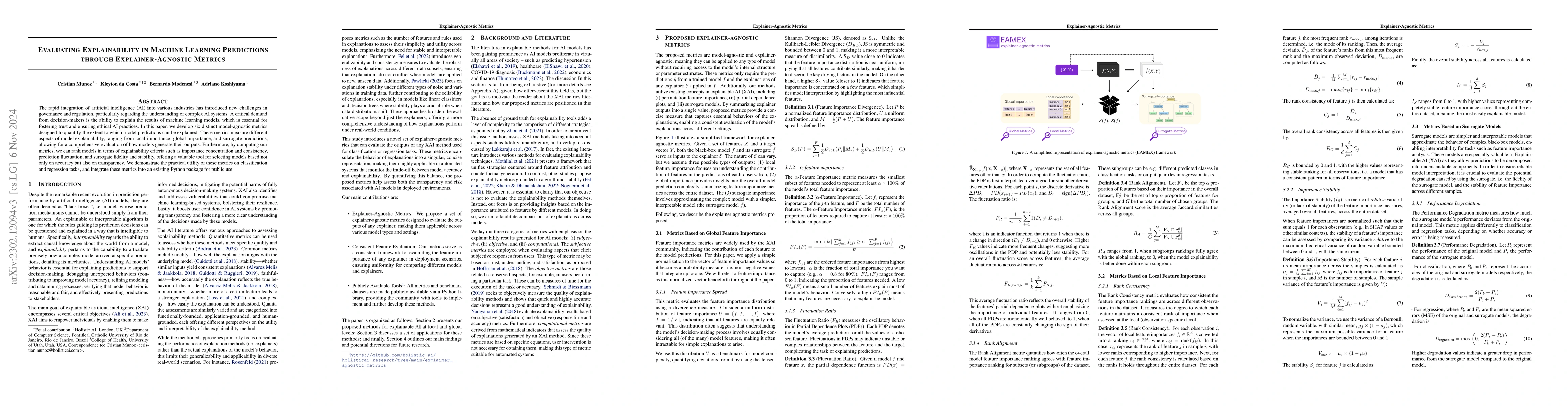 Thumbnail for Evaluating explainability for machine learning predictions using
  model-agnostic metrics
