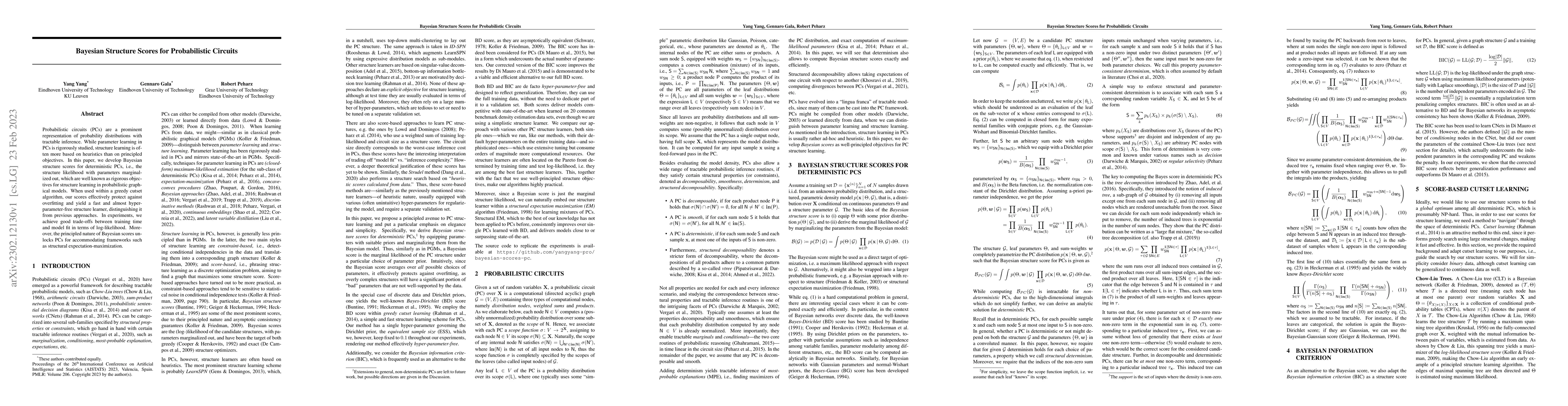 Thumbnail for Bayesian Structure Scores for Probabilistic Circuits