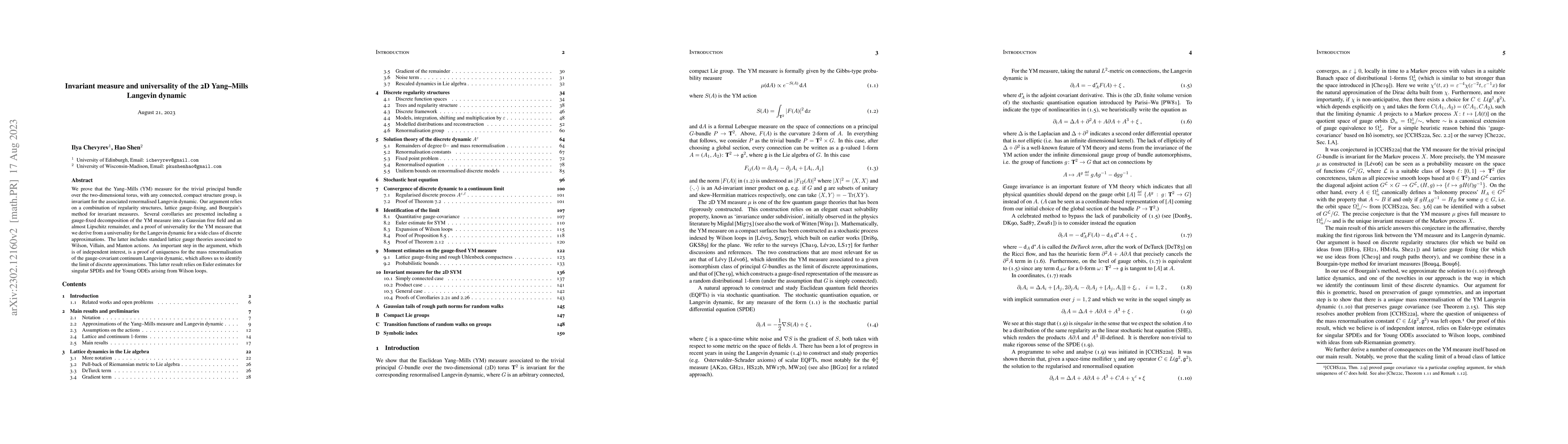 Thumbnail for Invariant measure and universality of the 2D Yang-Mills Langevin dynamic