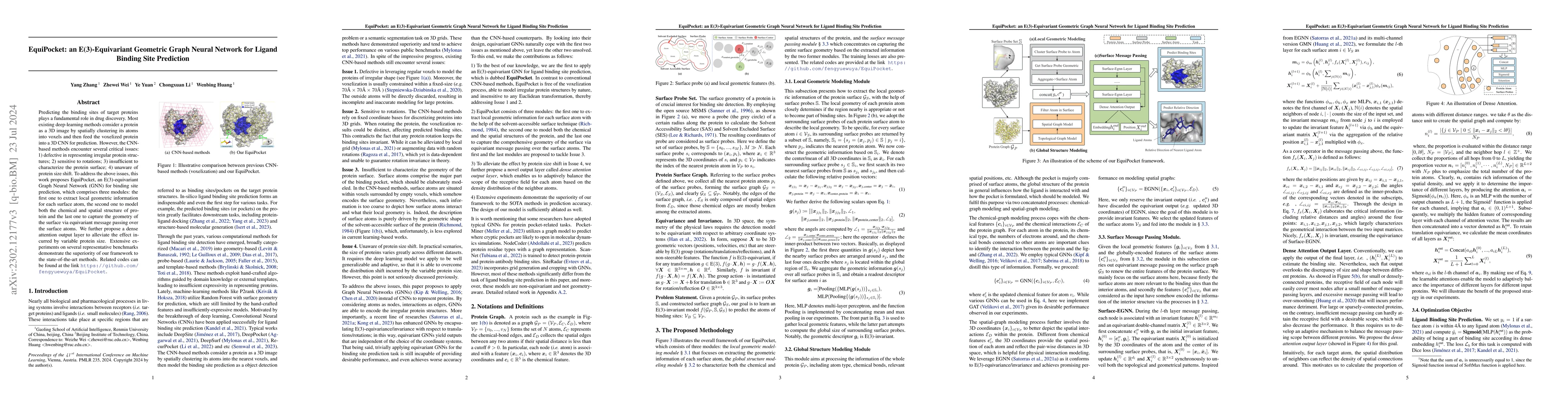 Thumbnail for EquiPocket: an E(3)-Equivariant Geometric Graph Neural Network for
  Ligand Binding Site Prediction