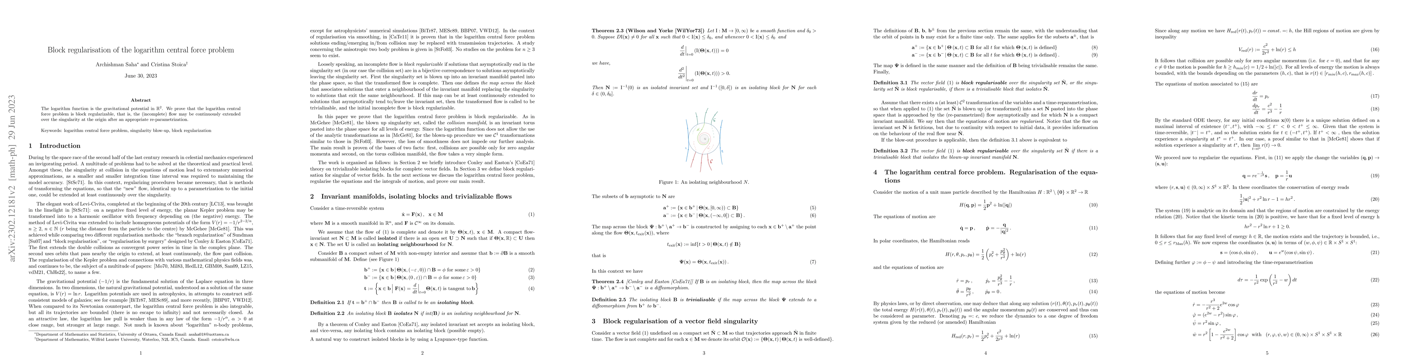 Thumbnail for Block regularisation of the logarithm central problem