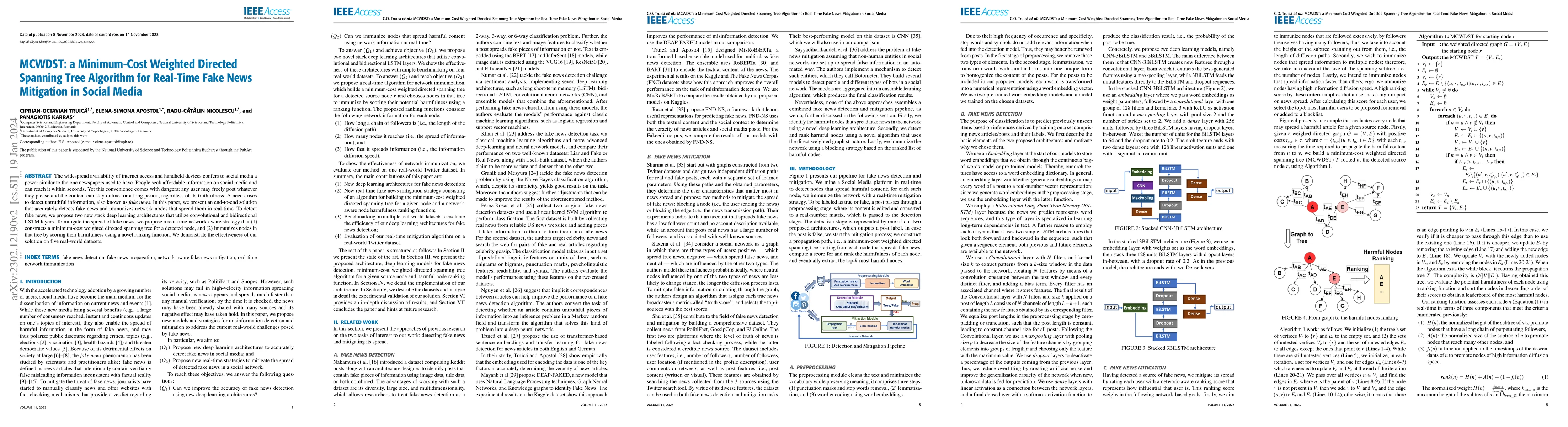 Thumbnail for MCWDST: a Minimum-Cost Weighted Directed Spanning Tree Algorithm for
  Real-Time Fake News Mitigation in Social Media