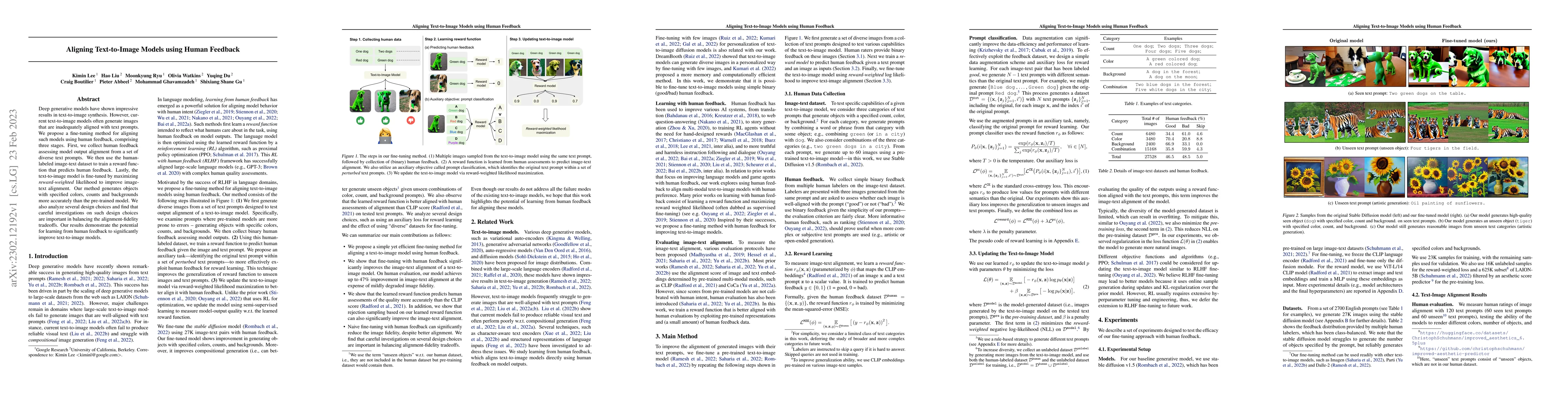 Thumbnail for Aligning Text-to-Image Models using Human Feedback
