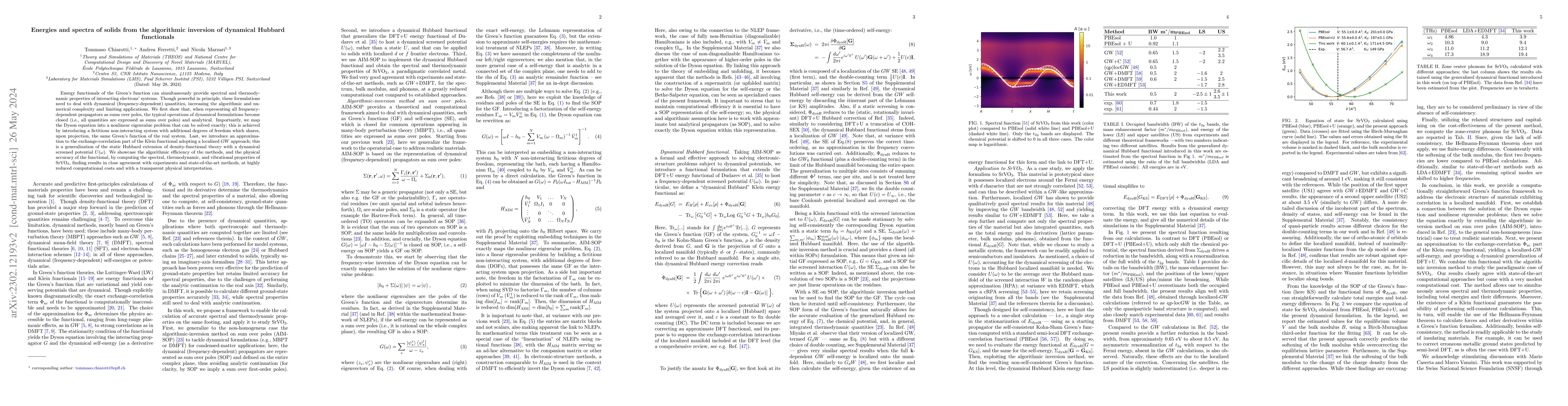 Thumbnail for Energies and spectra of solids from the algorithmic inversion of
  dynamical Hubbard functionals