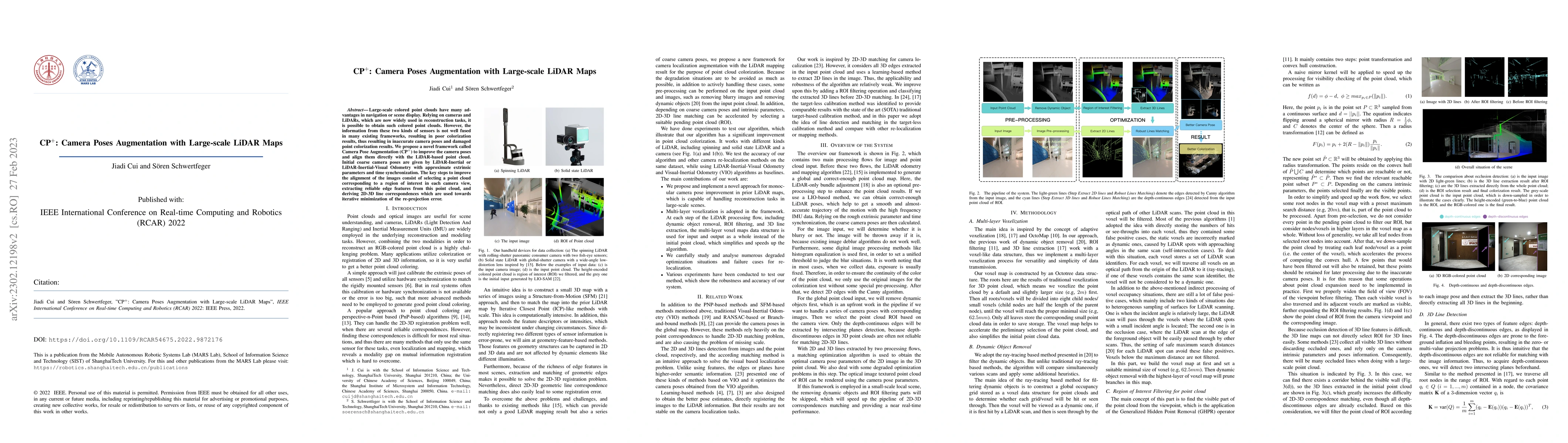 Thumbnail for CP+: Camera Poses Augmentation with Large-scale LiDAR Maps