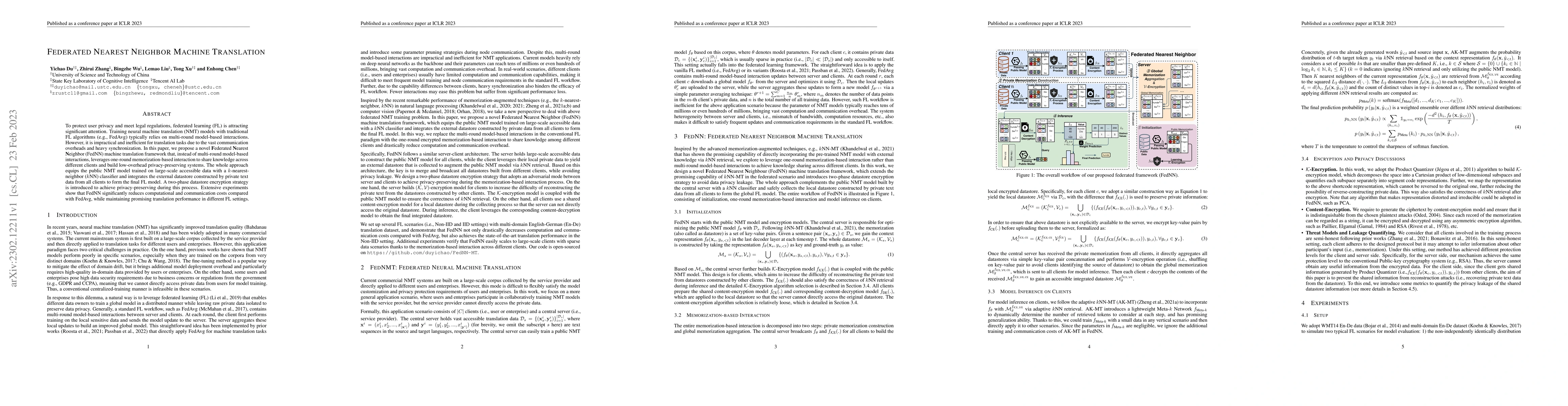 Thumbnail for Federated Nearest Neighbor Machine Translation