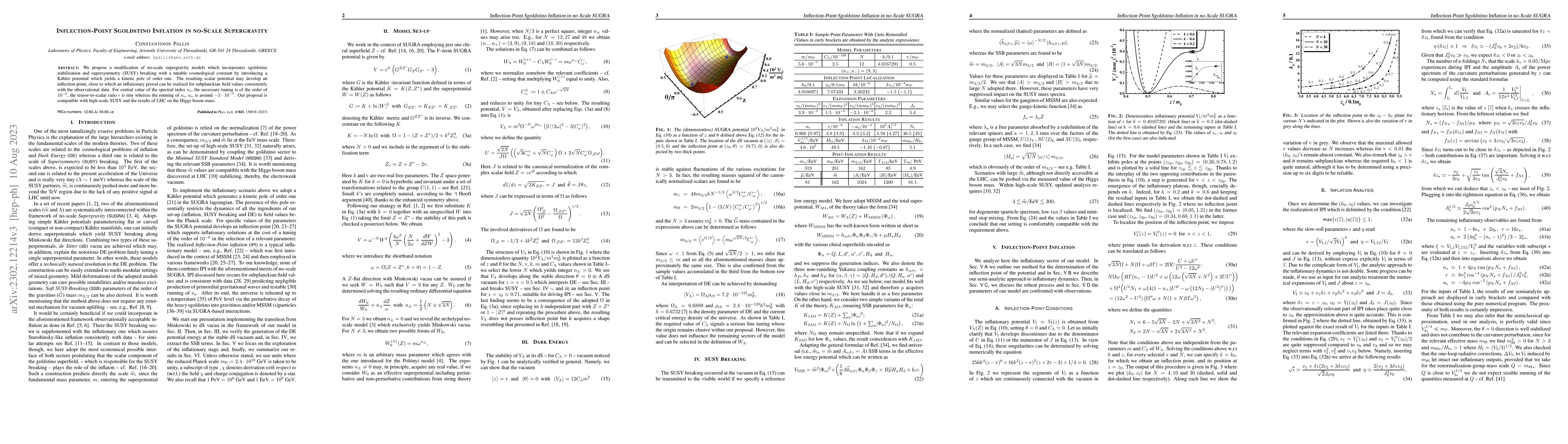 Thumbnail for Inflection-Point Sgoldstino Inflation in no-Scale Supergravity