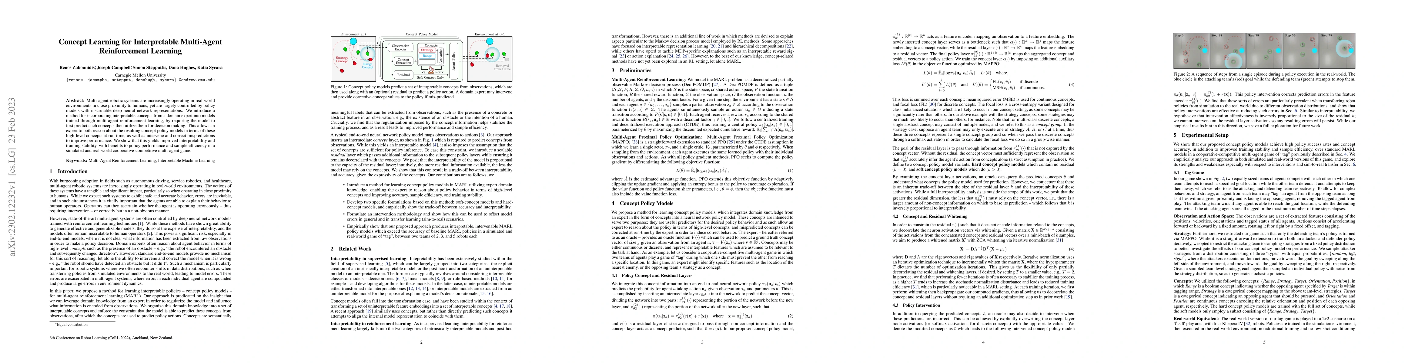 Thumbnail for Concept Learning for Interpretable Multi-Agent Reinforcement Learning
