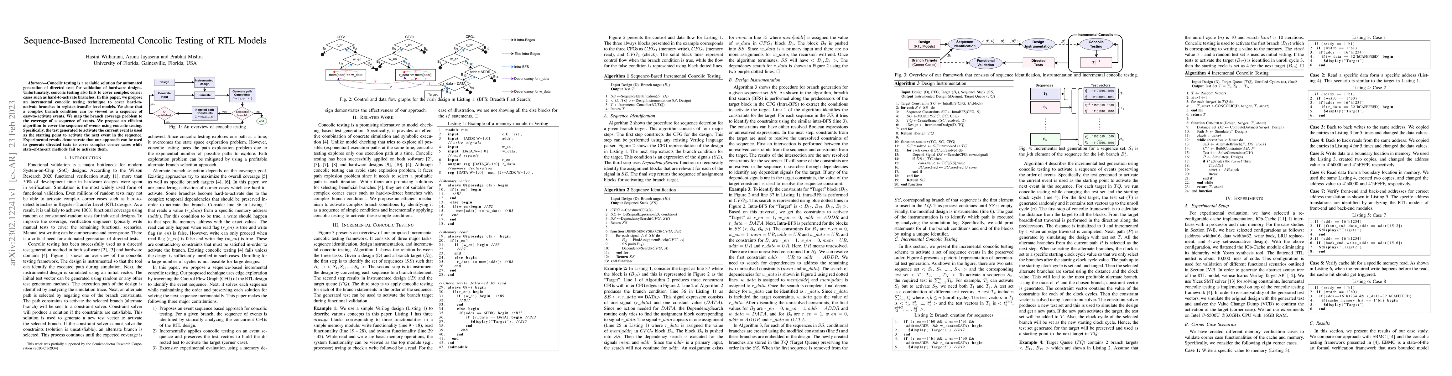 Thumbnail for Sequence-Based Incremental Concolic Testing of RTL Models