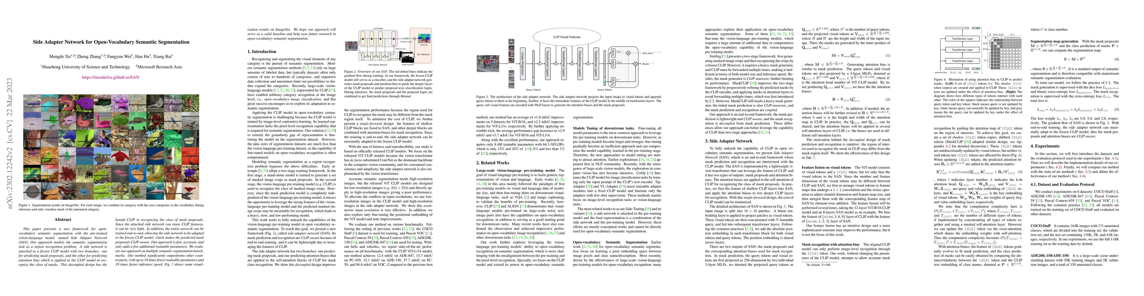 Thumbnail for Side Adapter Network for Open-Vocabulary Semantic Segmentation